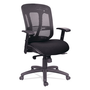 Alera Eon Series Multifunction Mid-Back Cushioned Mesh Chair, Supports Up to 275 lb, 18.11" to 21.37" Seat Height, Black View Product Image