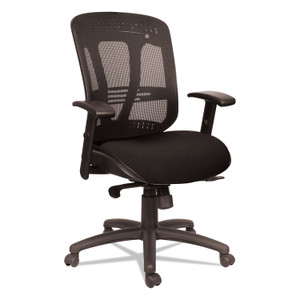 Alera Eon Series Multifunction Mid-Back Cushioned Mesh Chair, Supports Up to 275 lb, 18.11" to 21.37" Seat Height, Black (ALEEN4217) View Product Image