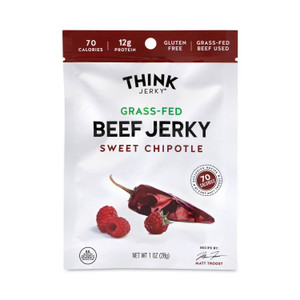 Think Jerky Sweet Chipotle Beef Jerky, 1 oz Pouch, 12/Pack, Ships in 1-3 Business Days (GRR22000985) View Product Image