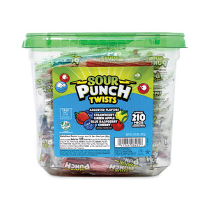 Sour Punch Twists, Variety, 2.59 lb Tub, Approx. 210 Pieces, Ships in 1-3 Business Days (GRR20916848) View Product Image