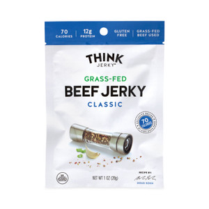 Think Jerky Classic Beef Jerky, 1 oz Pouch, 12/Pack View Product Image