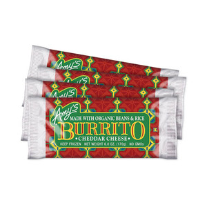 Amy's Cheddar Cheese, Bean and Rice Burrito, 6 oz Pouch, 4/Carton, Ships in 1-3 Business Days (GRR90300142) View Product Image