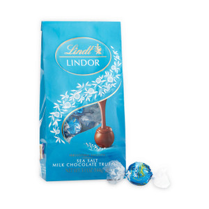 Lindt Lindor Truffles Milk Chocolate Sea Salt, 5.1 oz Bag, 3 Bags/Pack, Ships in 1-3 Business Days (GRR30101012) View Product Image