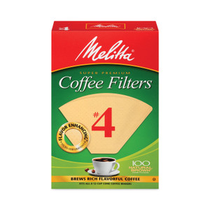 Melitta Coffee Filters, #4,  8 to 12 Cup Size, Cone Style, 100 Filters/Pack, 3/Pack, Ships in 1-3 Business Days (GRR22000695) View Product Image