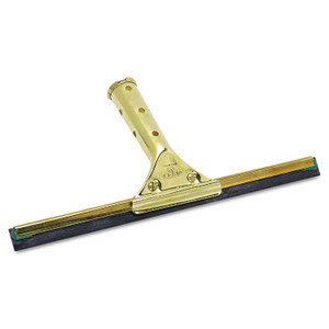 Unger Golden Clip Brass Squeegees, 12" Wide Blade, 4.5" Handle (UNGGS300) View Product Image