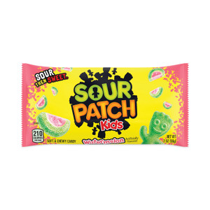 Sour Patch Kids Chewy Candy, Watermelon, 2 oz Bags, 24/Carton View Product Image