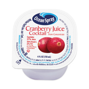 Ocean Spray Cranberry Juice Drink, Cranberry, 4 oz Cup, 18/Carton, Ships in 1-3 Business Days (GRR30700003) View Product Image