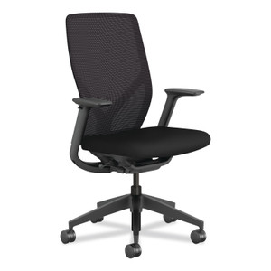 HON Flexion Mesh Back Task Chair, Up to 300 lb, 14.81" to 19.7" Seat Height, 24" Back Height, Black, Ships in 7-10 Business Days (HONFXT0STAMU10T) View Product Image