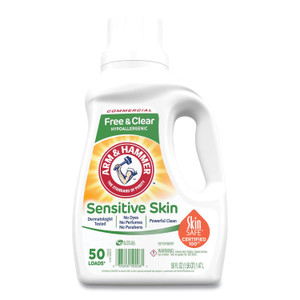 Arm & Hammer HE Compatible Liquid Detergent, Unscented, 50 Loads, 50 oz Bottle, 8/Carton View Product Image
