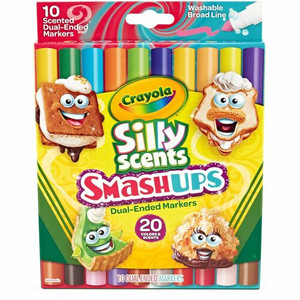 Crayola Silly Scents Dual-Ended Markers - Broad Marker Point - Washable - Multi Ink Product Image 