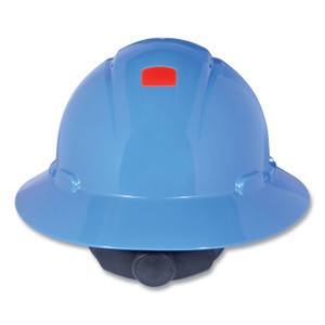 3M SecureFit H-Series Hard Hats, H-800 Hat with UV Indicator, 4-Point Pressure Diffusion Ratchet Suspension, Blue View Product Image