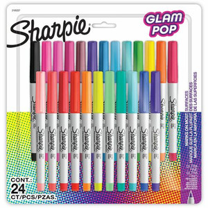 Sharpie Glam Pop Permanent Markers - Ultra Fine Marker Point - Assorted Ink Product Image 