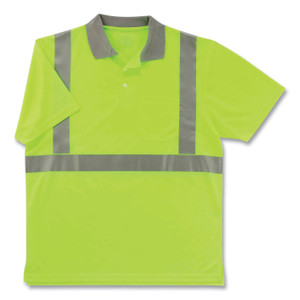 ergodyne GloWear 8295 Class 2 Hi-Vis Polo Shirt, X-Large, Lime View Product Image