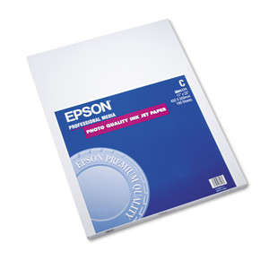 Epson Matte Presentation Paper, 4.9 mil, 17 x 22, Matte Bright White, 100/Pack (EPSS041171) View Product Image