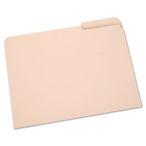 AbilityOne 7530002822507 SKILCRAFT Manila File Folder, 1/3-Cut Tabs: Assorted, Letter Size, 0.75" Expansion, Manila, 100/Box (NSN2822507) View Product Image
