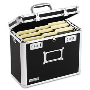 Vaultz Locking File Chest, Letter Files, 13.75" x 7.25" x 12.25", Black View Product Image
