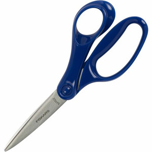 Fiskars Student Scissors - 7" Overall Length - Left/Right - Stainless Steel - Turquoise, Red, Lime, Blue, Pink, Purple Product Image 