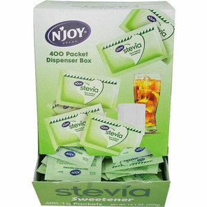 Njoy Green Stevia Sugar Substitute - 0.035 oz (1 g) - Stevia Flavor Product Image 