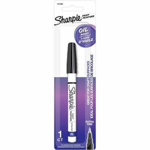 Sharpie Oil-Based Paint Markers - Extra Fine Marker Point - Black Ink - Oil Based - Metal Barrel Product Image 
