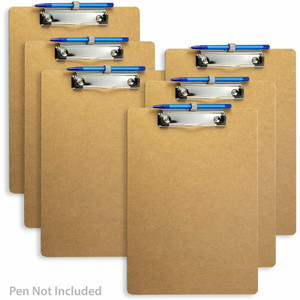 Officemate Low Profile Wood Letter Size Clipboard w Pen Holder / 6 Pack (OIC83826) View Product Image