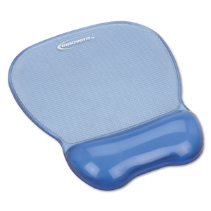 Innovera Mouse Pad with Gel Wrist Rest, 8.25 x 9.62, Blue (IVR51430) View Product Image