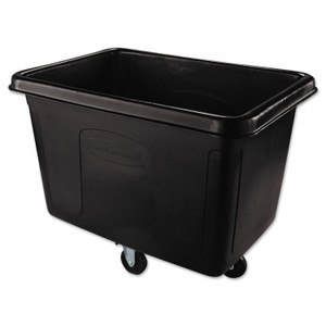 Rubbermaid Commercial Products 16-Gallons Black Plastic Commercial