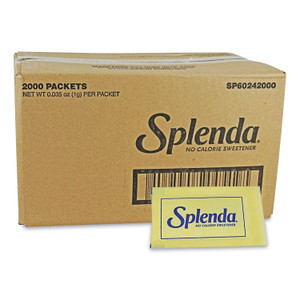 Splenda No Calorie Sweetener Packets, 0.04 oz Packets, 400/Box, 6 Boxes/Carton View Product Image