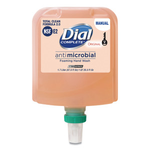 Dial Professional Antibacterial Foaming Hand Wash Refill for Dial 1700 V Dispenser, Original, 1.7 L, 3/Carton (DIA19723) View Product Image