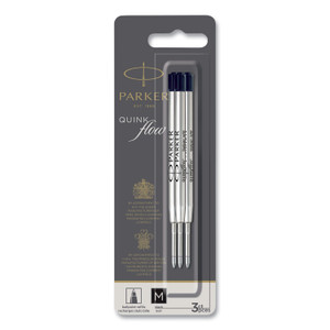 Parker Quinkflow Refill for Parker Ballpoint Pen, Medium Tip, Black Ink, 3/Pack View Product Image