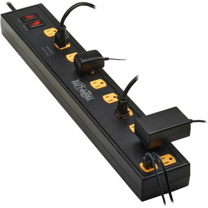 Tripp Lite by Eaton Protect It! 10-Outlet Surge Protector with Swivel Light Bars - 5-15R Outlets, 2 USB Ports, 6 ft. (1.8 m) Cord, 1350 Joules, Black View Product Image