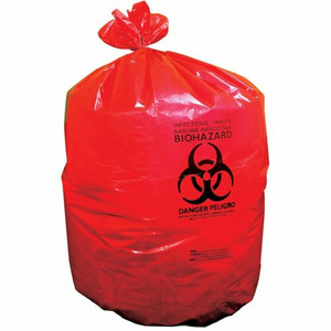 Heritage Healthcare Can Liners - 33 gal Capacity - 33" Width x 39" Depth x 1.30 mil (33 Micron) Thickness - Low Density - Red - Resin, Linear Low-Density Polyethylene (LLDPE), Plastic Product Image 