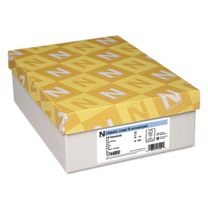 Neenah Paper CLASSIC CREST #10 Envelope, Commercial Flap, Gummed Closure, 4.13 x 9.5, Solar White, 500/Box (NEE1744000) View Product Image
