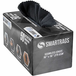 Monarch Smart Rags Microfiber Cloths - For Institutional, Automotive, Office, Healthcare, Household, Garage, Breakroom, Factory, Hospital - Heavy Duty, Reusable, Streak-free, Lint-free, Dirt Resistant, Grime Resistant - Black Product Image 