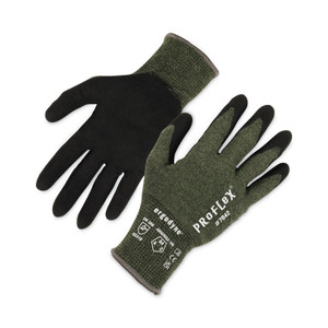 ergodyne ProFlex 7042 ANSI A4 Nitrile-Coated CR Gloves, Green, Small, Pair View Product Image