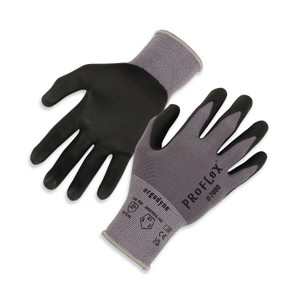 ergodyne ProFlex 7000 Nitrile-Coated Gloves Microfoam Palm, Gray, 2X-Large, Pair View Product Image