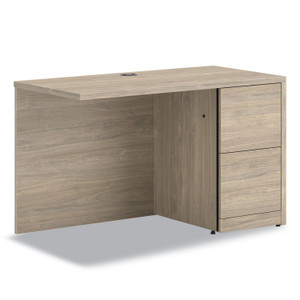 HON 10500 Series Return with Full-Height Pedestal, Right, 48" x 24" x 29.5", Kingswood Walnut View Product Image