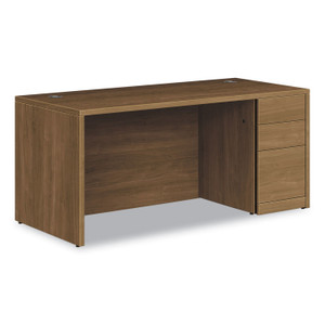 HON 10500 Series Single Pedestal Desk, Right Pedestal: Box/Box/File, 66" x 30" x 29.5", Pinnacle View Product Image