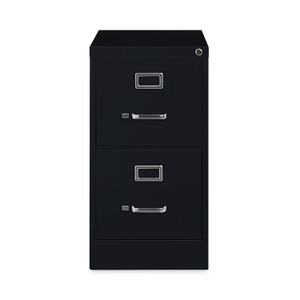 Alera Two-Drawer Economy Vertical File, Letter-Size File Drawers, Black, 15" x 22" x 28.37" View Product Image