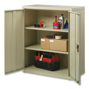 Alera Economy Assembled Storage Cabinets, 3 Shelves, 36" x 18" x 42", Putty View Product Image