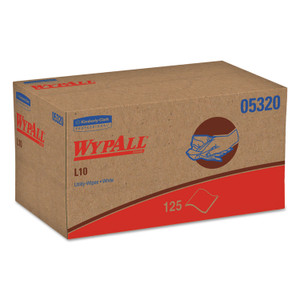 WypAll L10 Towels, POP-UP Box, 1-Ply, 9 x 10.5, White, 125/Box, 18 Boxes/Carton (KCC05320) View Product Image