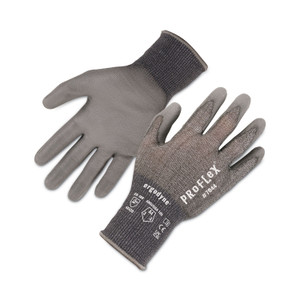ergodyne ProFlex 7044 ANSI A4 PU Coated CR Gloves, Gray, Medium, Pair View Product Image