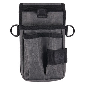 ergodyne Arsenal 5568 Belt Loop Tool Pouch with Device Holster, 4 Compartments, 5 x 2 x 8.5, Polyester, Gray View Product Image