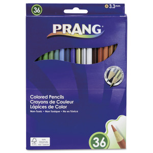 Prang Colored Pencil Sets, 3.3 mm, 2B, Assorted Lead and Barrel Colors, 36/Pack View Product Image