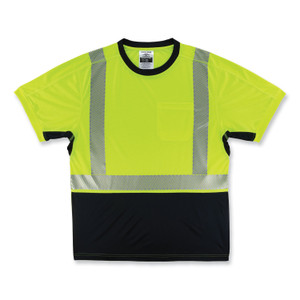 ergodyne GloWear 8283BK Class 2 Lightweight Performance Hi-Vis T-Shirt, Polyester, 3X-Large, Lime View Product Image