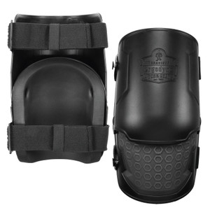 ergodyne Proflex 360 Hard Shell Hinged Knee Pads w/Non-Marring Cap, Buckle, One Size Fits Most, Black, Pair View Product Image