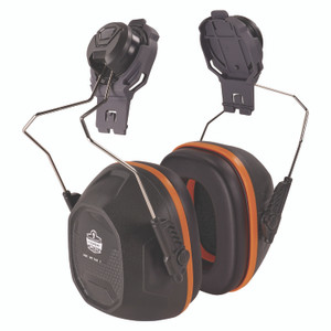 ergodyne Skullerz 8880 NRR 26dB Hard Hat Mounted Earmuffs, Full Brim, Gray View Product Image