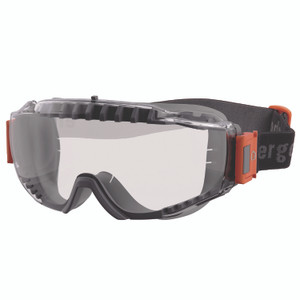 ergodyne Skullerz MODI OTG Anti-Scratch and Enhanced Anti-Fog Safety Goggles with Elastic Strap, Clear Lens View Product Image