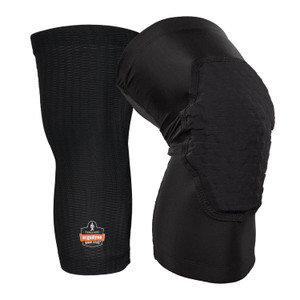 ergodyne Proflex 525 Lightweight Padded Knee Sleeves, Slip-On, Small/Medium, Black, Pair View Product Image