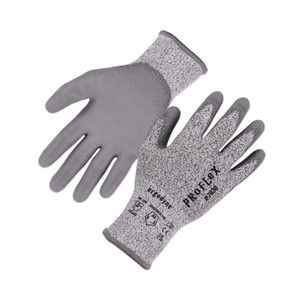 ergodyne ProFlex 7030 ANSI A3 PU Coated CR Gloves, Gray, Large, Pair View Product Image