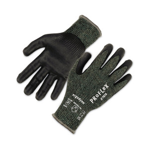 ergodyne ProFlex 7070 ANSI A7 Nitrile Coated CR Gloves, Green, Small, 12 Pairs/Pack View Product Image